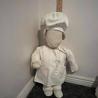 Handmade Chef Doll Pair in Uniforms
