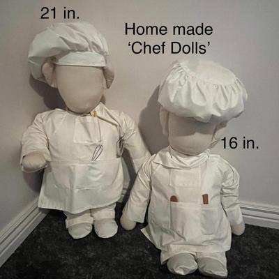 Handmade Chef Doll Pair in Uniforms