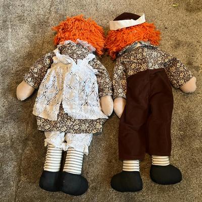 Handmade Raggedy Ann and Andy Dolls