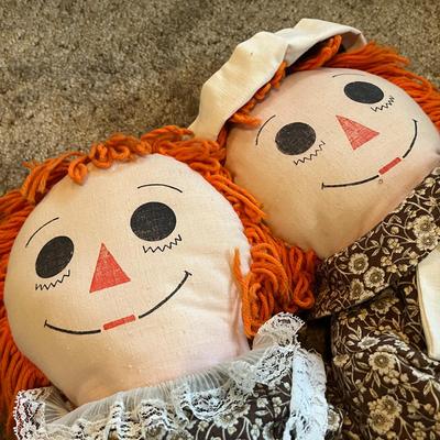 Handmade Raggedy Ann and Andy Dolls