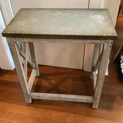 SOLD $28 accent table 26"H 24" x 14" 