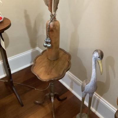 $48 antique cherry Brandt pedestal side table 