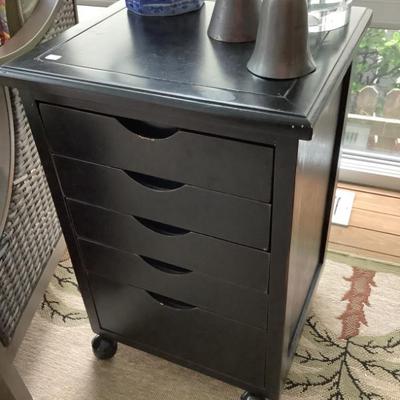 $35 black 5 drawer cabinet