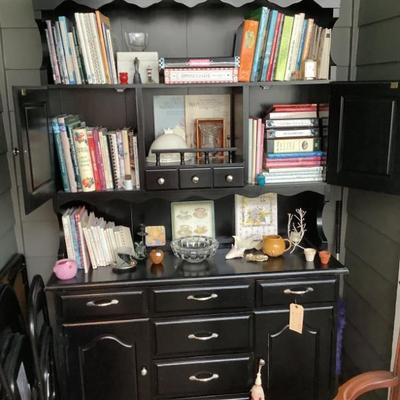 $150 Black versatile cabinet 79"H 49"L 16"depth