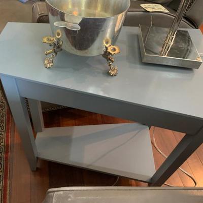 $28 2 tier grey table 