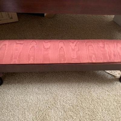 SOLD $55 footstool made in Great Britain 9”H 36”L 9”depth
