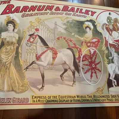$20 Barnum & Bailey equestrian poster