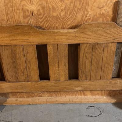 Full Bed-frame with Wooden Headboard