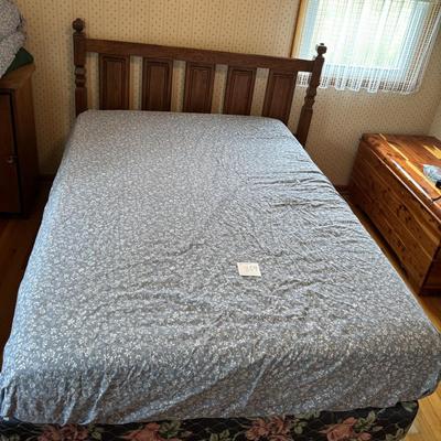 Full Bed-frame with Wooden Headboard