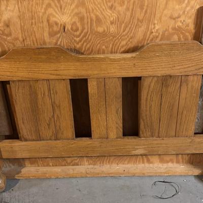 Full Bed-frame with Wooden Headboard