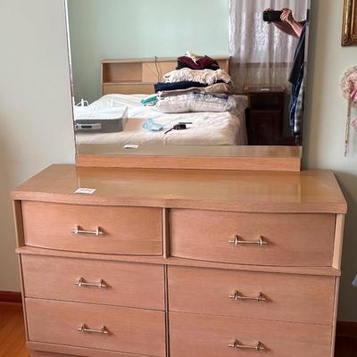 Mid Century Blonde Dresser