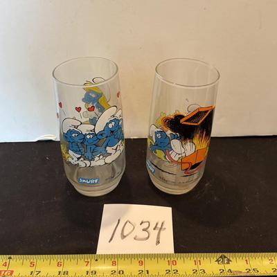 Vintage Smurf Glasses