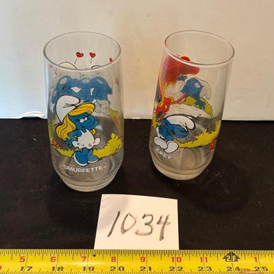 Vintage Smurf Glasses