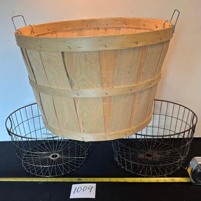Wood and Metal Baskets