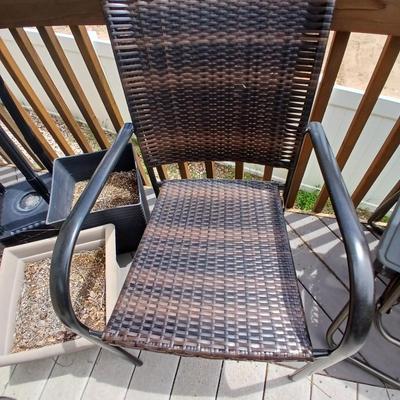 Patio Lot – Outdoor Resin Wicker Chair, Planters & Accessories
