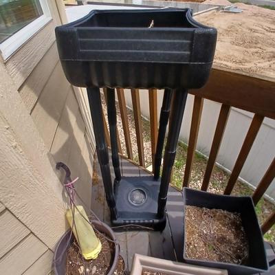 Patio Lot – Outdoor Resin Wicker Chair, Planters & Accessories