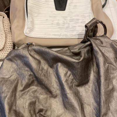Cream color handbags