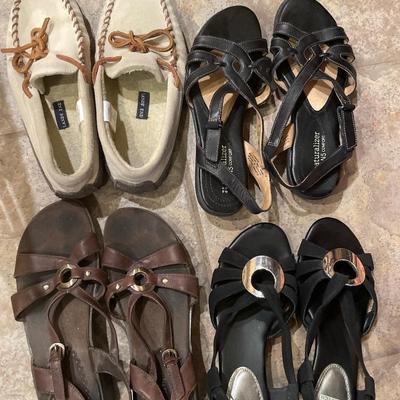Crate of ladies shoes