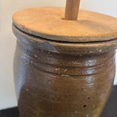 Vintage Stoneware Table Churn