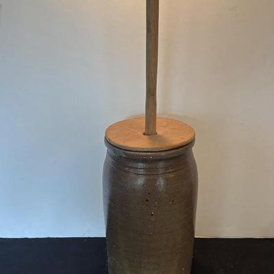 Vintage Stoneware Table Churn