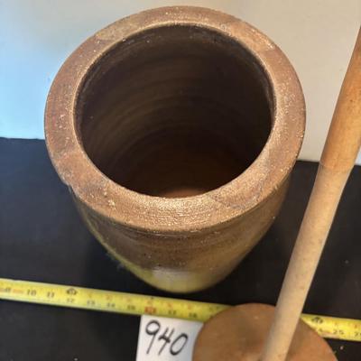 Vintage Stoneware Table Churn
