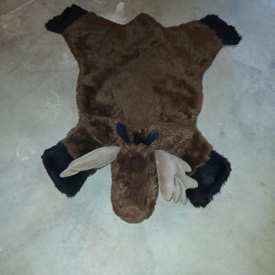 Plush Animal Lot with Moose Rug - Moose rug and a Bunch of friends!