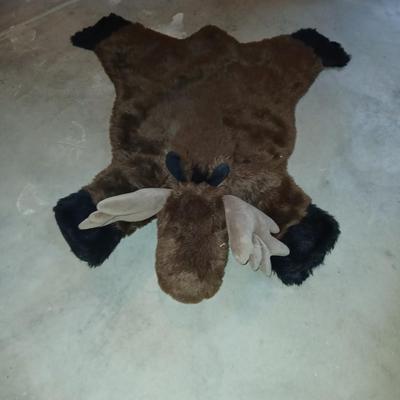 Plush Animal Lot with Moose Rug - Moose rug and a Bunch of friends!