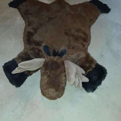 Plush Animal Lot with Moose Rug - Moose rug and a Bunch of friends!
