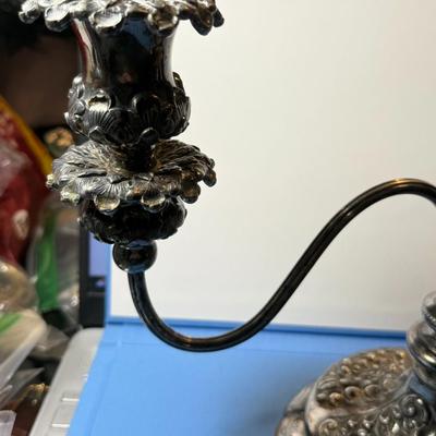 Vintage Wilcox Quadruple Plate 2759 Silverplate 2-Stick Candelabra Silver Plated 8.25" x 12.5" in Good Preowned Condition.