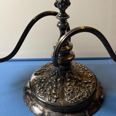 Vintage Wilcox Quadruple Plate 2759 Silverplate 2-Stick Candelabra Silver Plated 8.25" x 12.5" in Good Preowned Condition.
