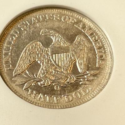 NGC CERTIFIED 1856-O "SS REPUBLIC SHIPWRECK COIN" SEATED LIBERTY HALF DOLLAR AS PICTURED.