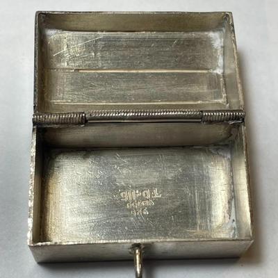 VINTAGE TAXCO MEXICO STERLING SILVER HINGED PILL BOX IN GOOD PREOWNED CONDITION.