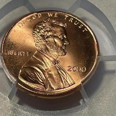 PCGS Certified 2000 MS66 RED Close-AM Variety "Cheerios Cent" Lincoln Cent as Pictured.