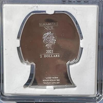 NGC Certified 2021 PROOF-70 ULTRA CAMEO First Release Large Oversized Holder CHIBI DC COMIC Series Wonder Woman 1984 Silver 2-Niue Coin...