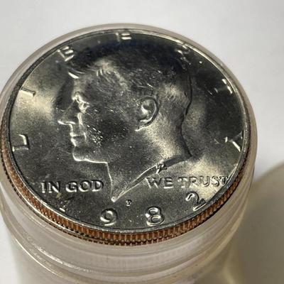 Scarce Roll of (20) 1982-P Uncirculated Condition KENNEDY Half Dollars! (No Mint Set Issued Year).