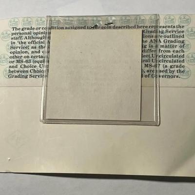 Vintage ANACS Old School Photo Grade 1884-O Uncirculated Morgan Silver Dollar as Pictured.