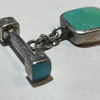 Vintage Acleoni Classic Southwest Turquoise 7-8" Adjustable Bracelet Color Varies from a Clear Powder Blue to a Bluish/Green...