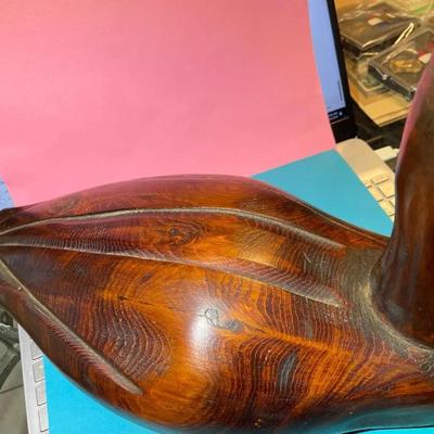 Vintage Mid-Century Carved Wooden Canadian Geese #2 Made in Canada 15.5" Long & 12" Tall in Good Preowned Condition.