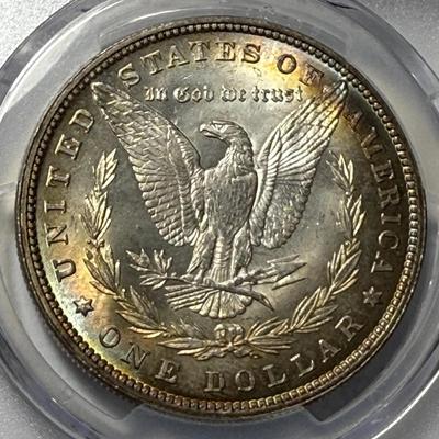 PCGS Certified 1880-P MS64 Gorgeous Rim TONED Morgan Silver Dollar as Pictured.