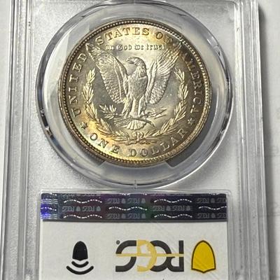 PCGS Certified 1880-P MS64 Gorgeous Rim TONED Morgan Silver Dollar as Pictured.