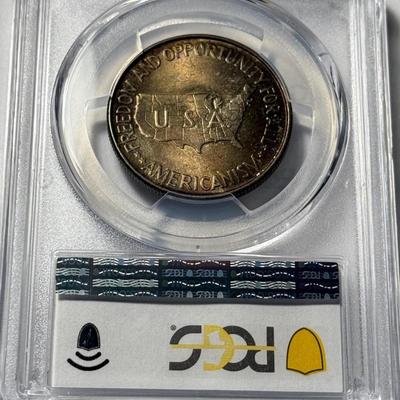 PCGS Certified 1952 MS66 100% Toned Washington/Carver Silver Half Commemorative Half Dollar.