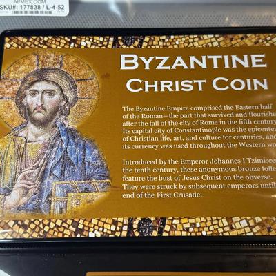 Ancient Byzantine Coin of JESUS CHRIST 10th & 11th Century w/COA, History, & Album by Apmex as Pictured.
