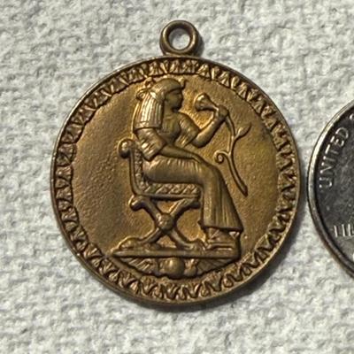 Vintage Egyptian Pharaoh Commemorative Token Made by Tewfick Bichay of Cairo as Pictured.