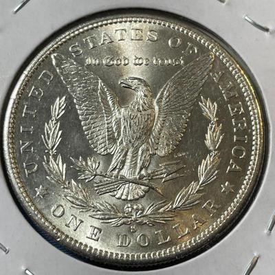 1881-S UNCIRCULATED CONDITION MORGAN SILVER DOLLAR (COIN #1).