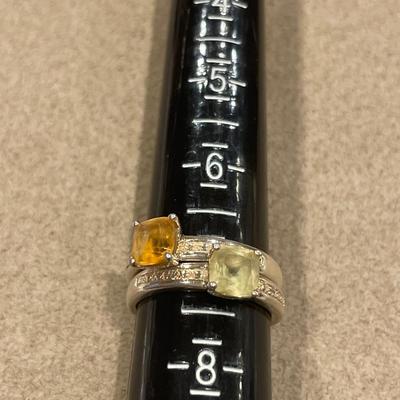 2 similar rings stamped 925