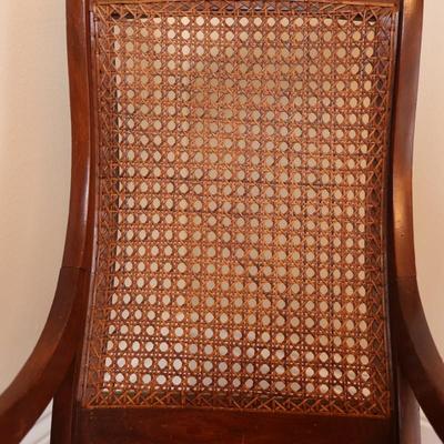 Mahogany and Cane Rocking Chair