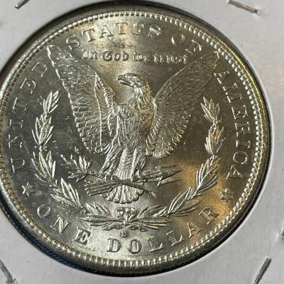 1881-S UNCIRCULATED CONDITION MORGAN SILVER DOLLAR (COIN #5).