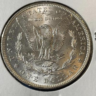 1885-0 UNCIRCULATED CONDITION MORGAN SILVER DOLLAR (COIN #6).