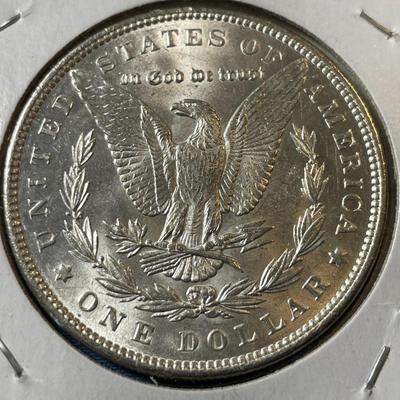 1890-P UNCIRCULATED CONDITION MORGAN SILVER DOLLAR (COIN #12).