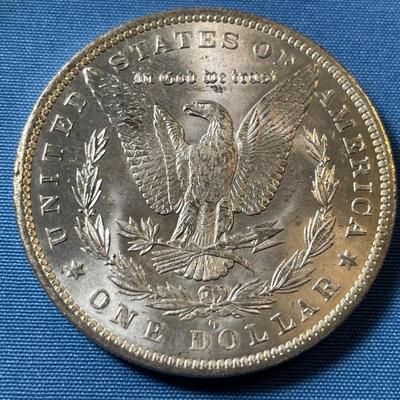 1883-O UNCIRCULATED CONDITION MORGAN SILVER DOLLAR (COIN #13).